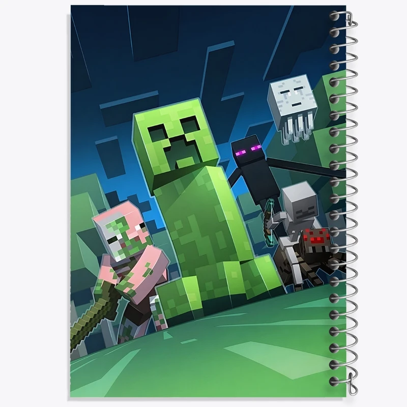 دفتر طراحی 50 برگ خندالو طرح ماینکرافت (Minecraft) کد F3503