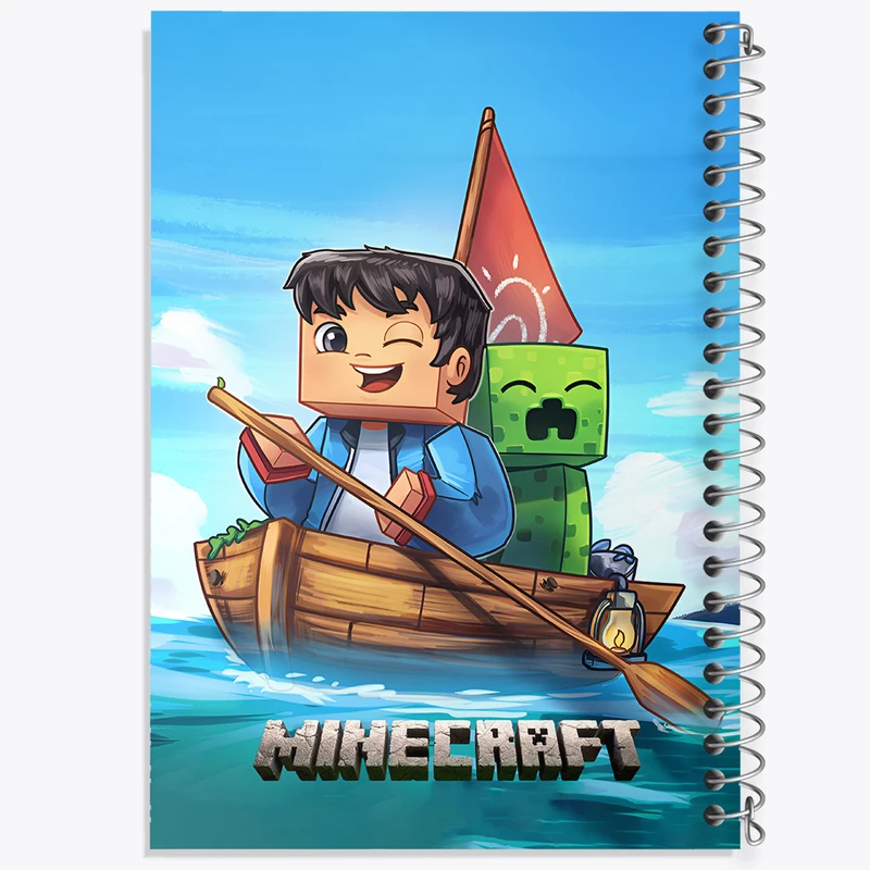 دفتر مشق 100 برگ خندالو طرح ماینکرافت (Minecraft) کد F14071