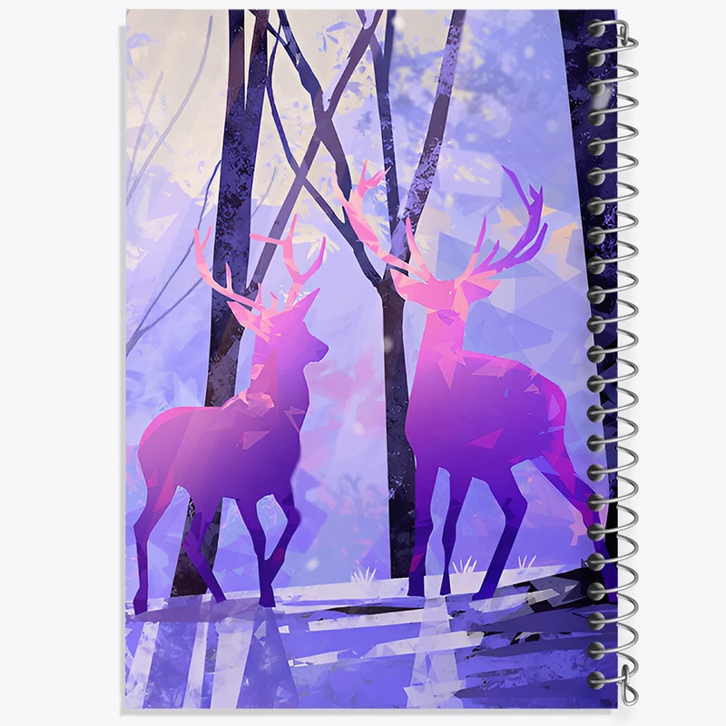 دفتر مشق 100 برگ خندالو طرح گوزن کد F12554