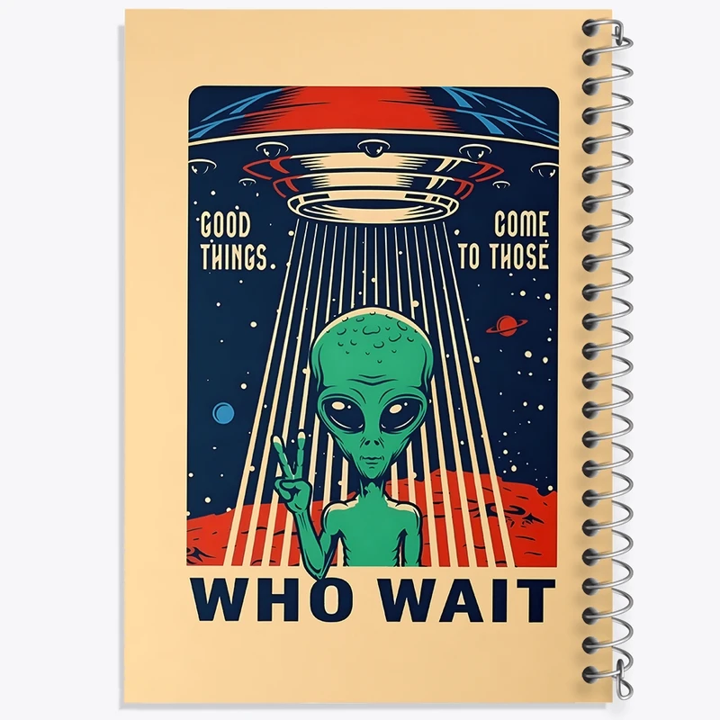 دفتر شطرنجی 50 برگ خندالو طرح آدم فضایی ها کد F10487