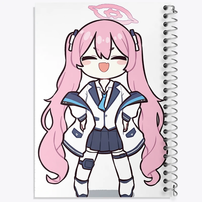 دفتر طراحی 50 برگ خندالو طرح بازی آرشیو آبی (Blue Archive) کد 34291