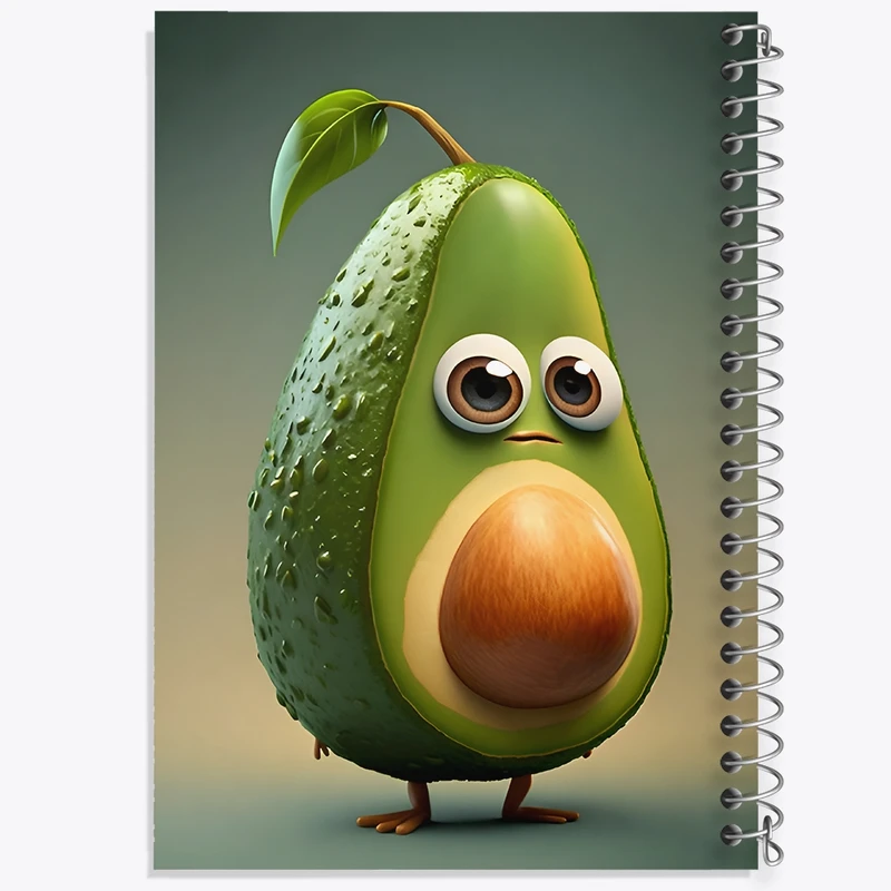 دفتر شطرنجی 50 برگ خندالو طرح آووکادو کد F12757