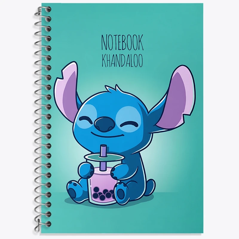 دفتر زبان 50 برگ خندالو مدل سه خط طرح لیلو و استیچ کد N7826