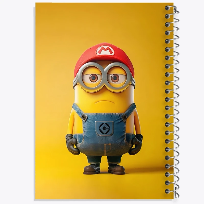 دفتر شطرنجی 50 برگ خندالو طرح مینیون‌ها (Minions) کد F3387