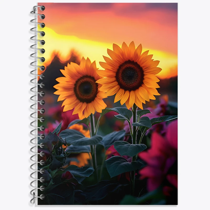 دفتر نت موسیقی 50 برگ خندالو طرح گل آفتابگردان کد F11848