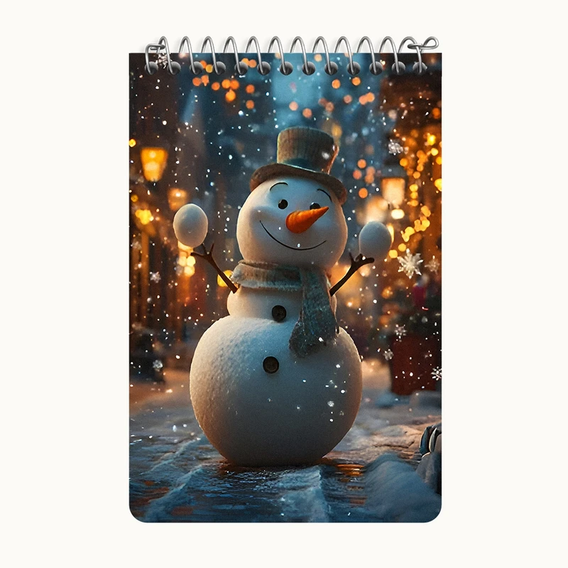 دفتر یادداشت 50 برگ خندالو طرح آدم برفی کد F9616