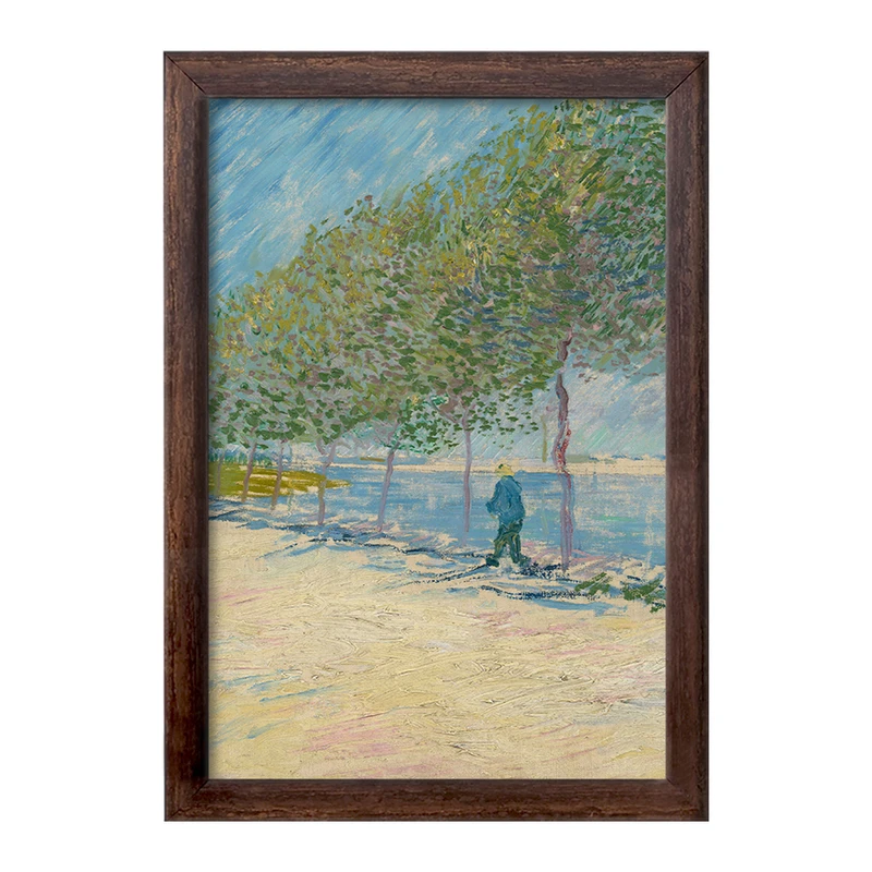 تابلو خندالو طرح جاده درامتداد رود سن ونسان ونگوگ (Van Gogh) کد 36794