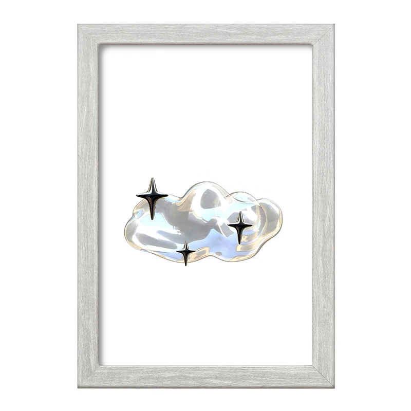 تابلو خندالو طرح ابر کروم کد F3897