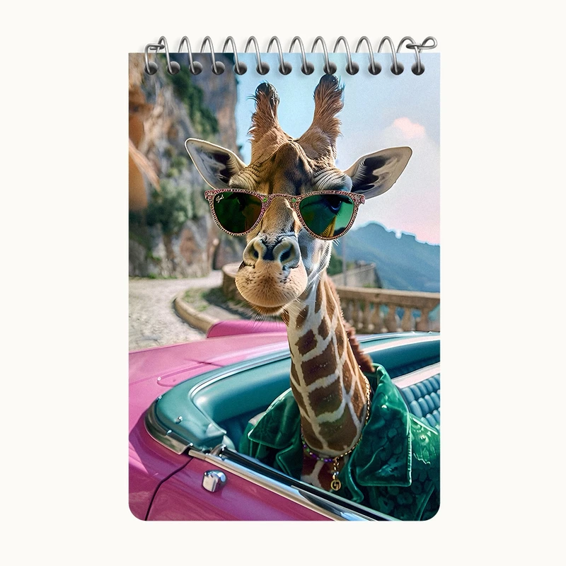 دفتر یادداشت 50 برگ خندالو طرح زرافه کد F9945