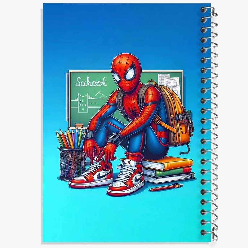 دفتر طراحی 50 برگ خندالو طرح مرد عنکبوتی (Spider Man) کد N4618