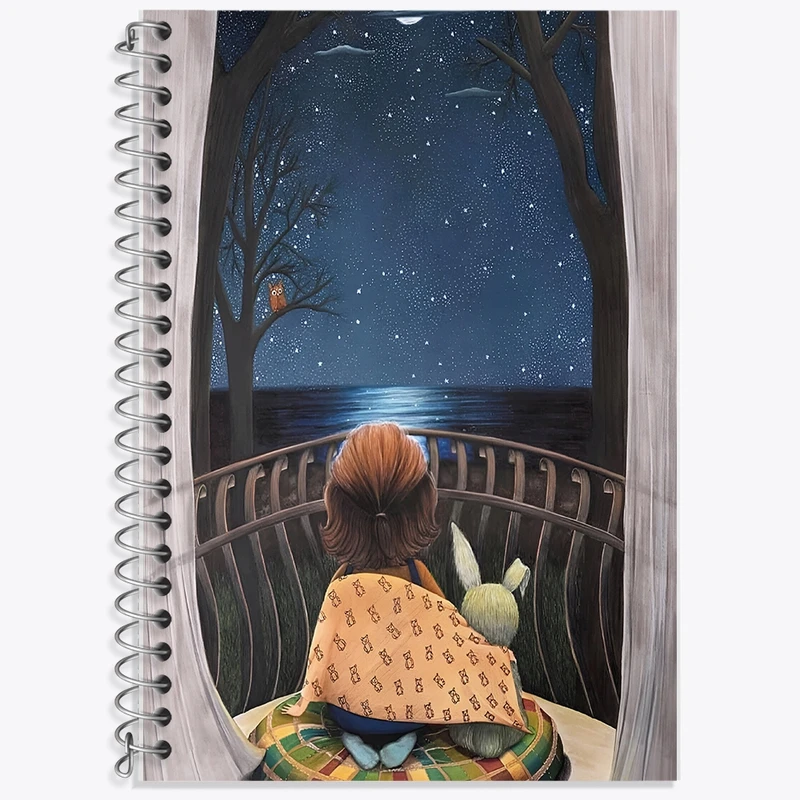 دفتر زبان 50 برگ خندالو مدل سه خط طرح دخترانه کد F8724