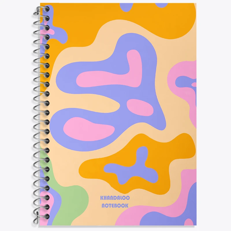 دفتر زبان 50 برگ خندالو مدل دو خط طرح مدرن  کد N8629