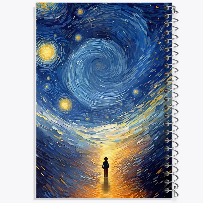 دفتر طراحی 50 برگ خندالو طرح شب پر ستاره کد N3815