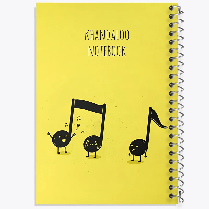 دفتر ژورنال نویسی 50 برگ خندالو مدل نقطه ای طرح نت موسیقی کد N8100