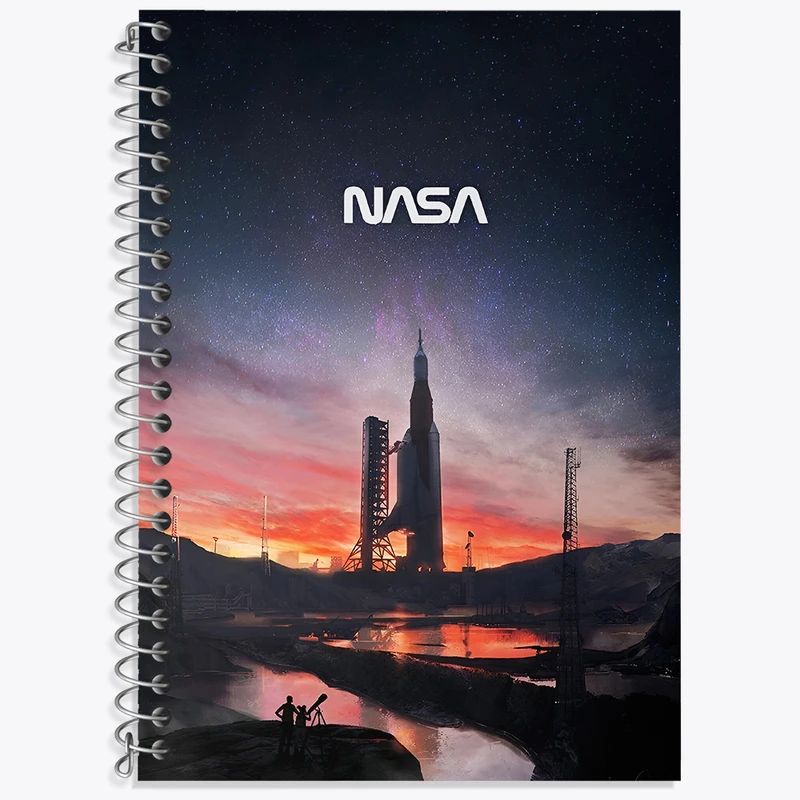 دفتر زبان 50 برگ خندالو مدل دو خط طرح ناسا (Nasa) کد F4590