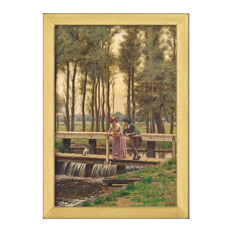 تابلو خندالو طرح نقاشی محل امتحان اثر ادموند بلر لیتون کد F12473