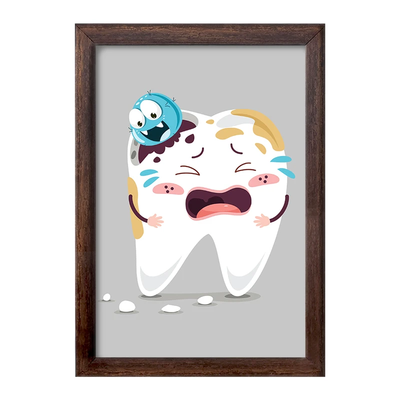 تابلو خندالو طرح دندان و دندان پزشکی کودکانه کد 36750