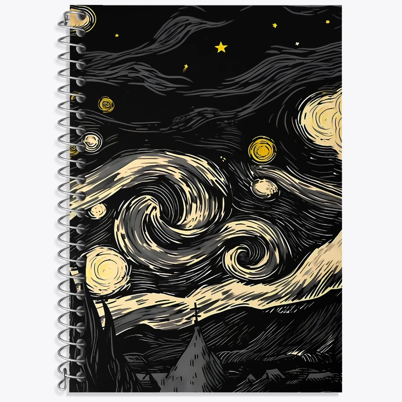 دفتر نت موسیقی 50 برگ خندالو طرح شب پر ستاره کد F4285