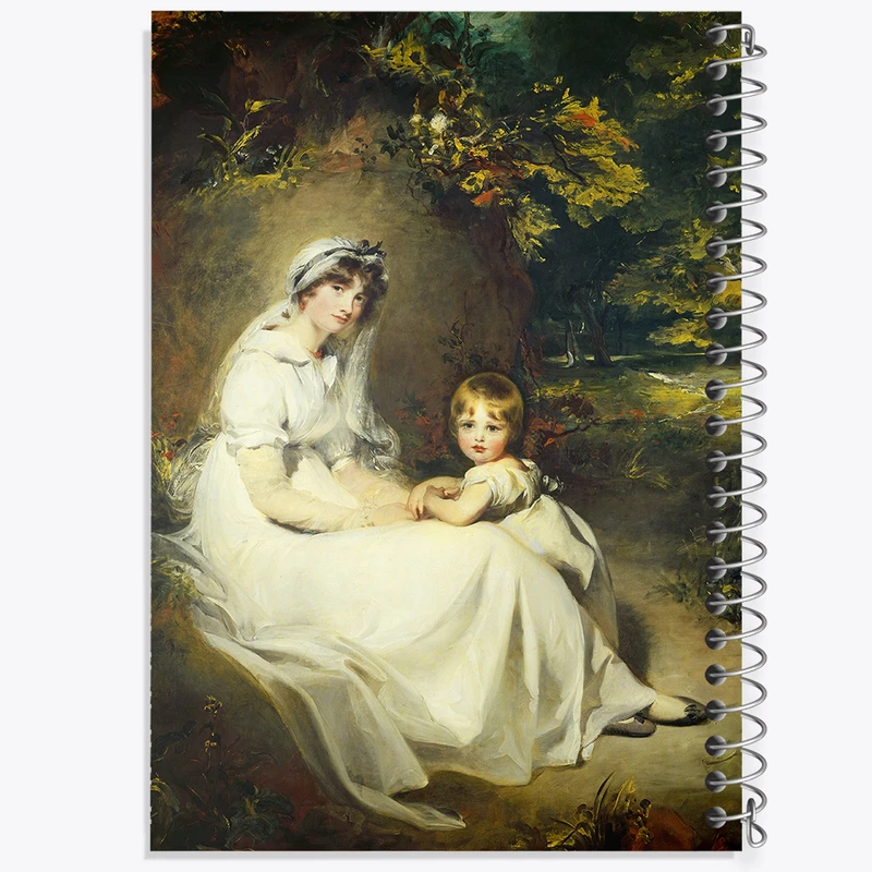 دفتر مشق 100 برگ خندالو طرح نقاشی لیدی مری و پسر ارشدش اثر سر توماس لارنس کد F12359