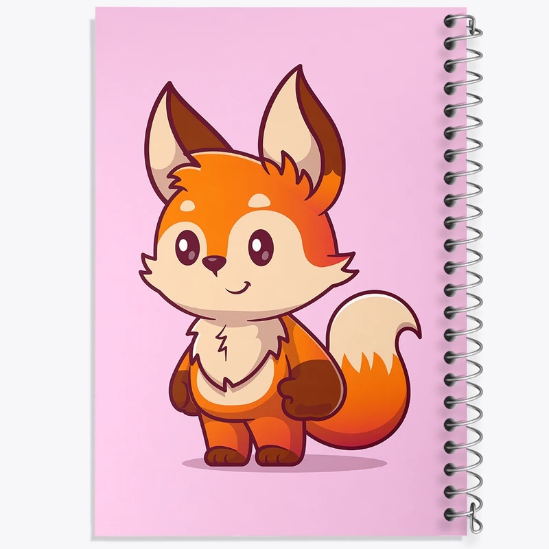 دفتر طراحی 50 برگ خندالو طرح حیوانات بامزه روباه کد 29725