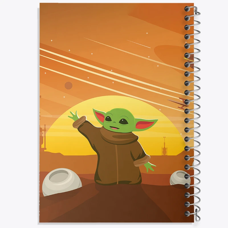 دفتر مشق 100 برگ خندالو طرح بیبی یودا کد F3583