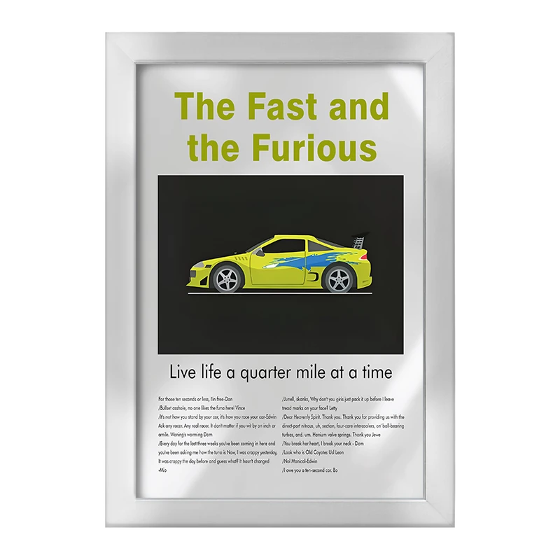 تابلو خندالو طرح سریع و خشن (Fast & Furious) کد F13824