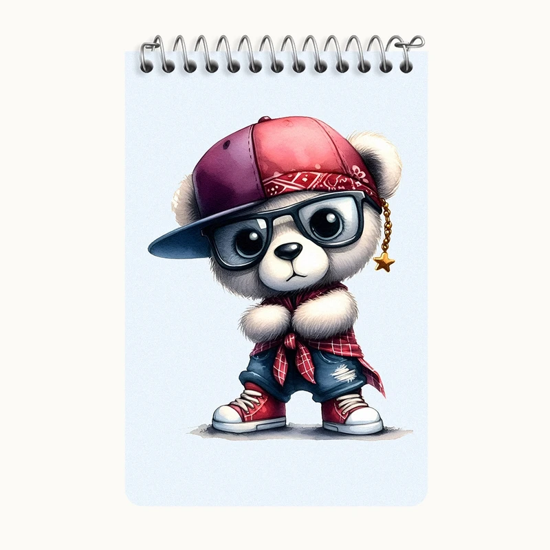 دفتر یادداشت 50 برگ خندالو طرح خرس بامزه کد F6193