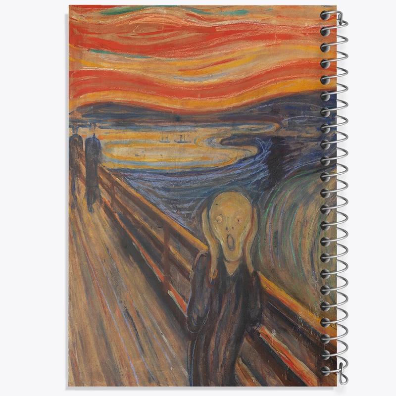 دفتر مشق 50 برگ خندالو طرح نقاشی جیغ اثر ادوارد مونک کد F12489