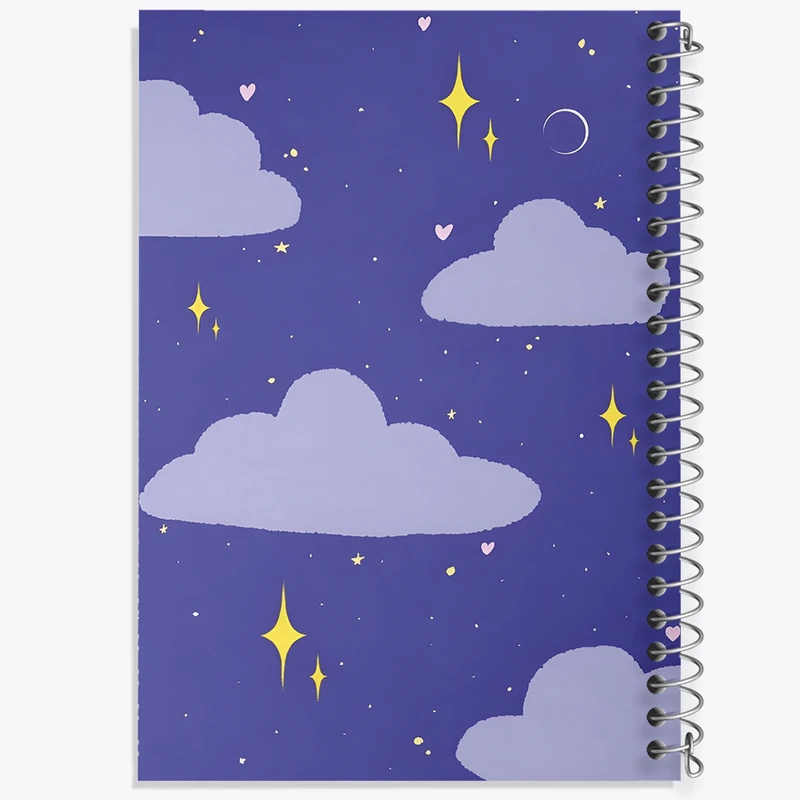 دفتر مشق 100 برگ خندالو طرح آسمان شب کد N6040