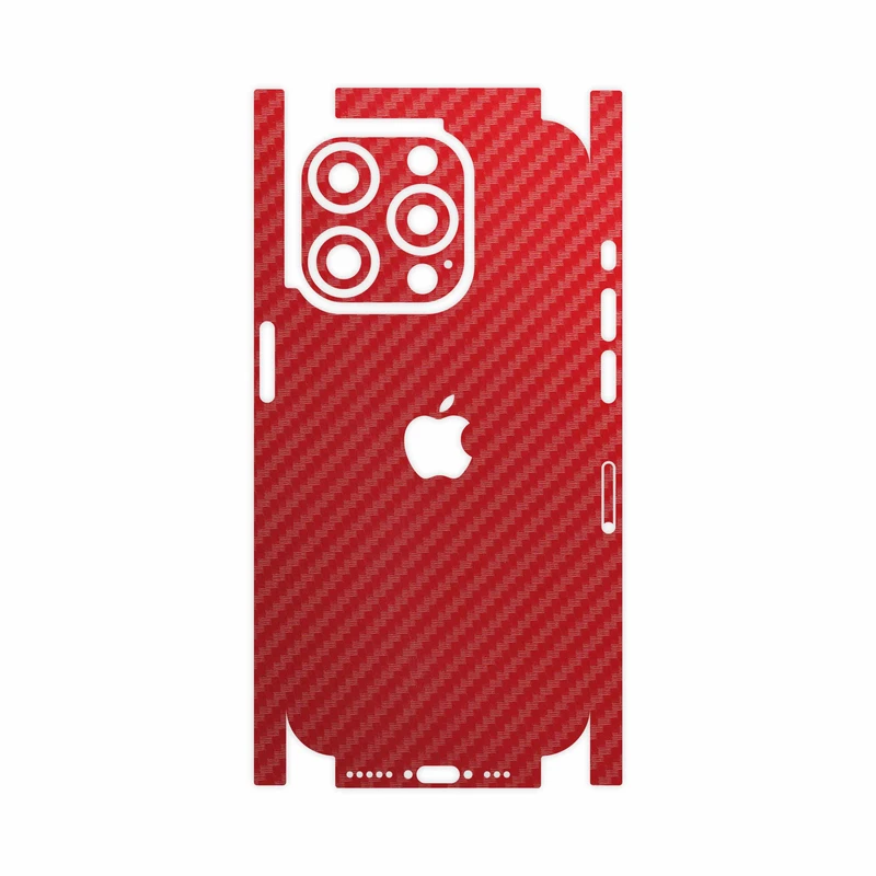 برچسب پوششی ماهوت مدل Red-Fiber-FullSkin مناسب برای گوشی موبایل اپل iPhone 15 Pro