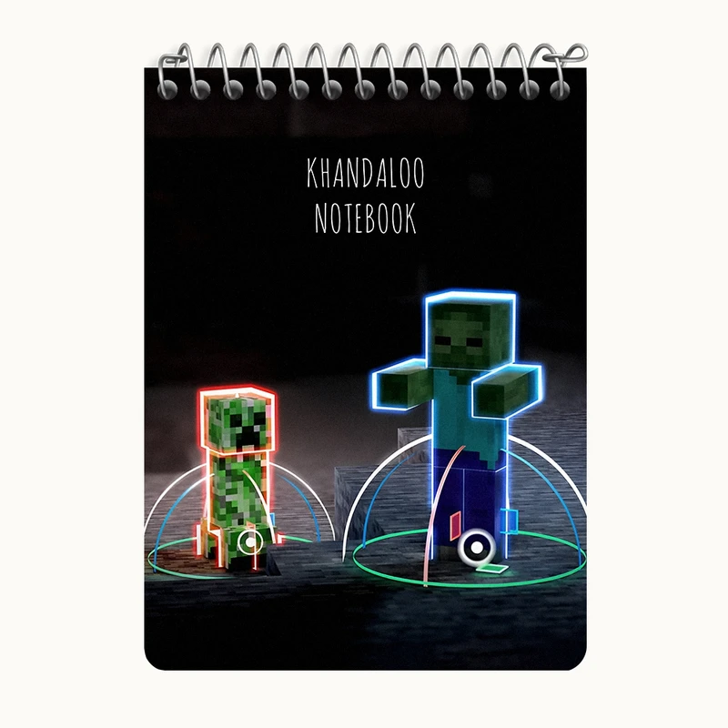 دفتر یادداشت 50 برگ خندالو طرح بازی ماینکرافت (Minecraft) کد N8741
