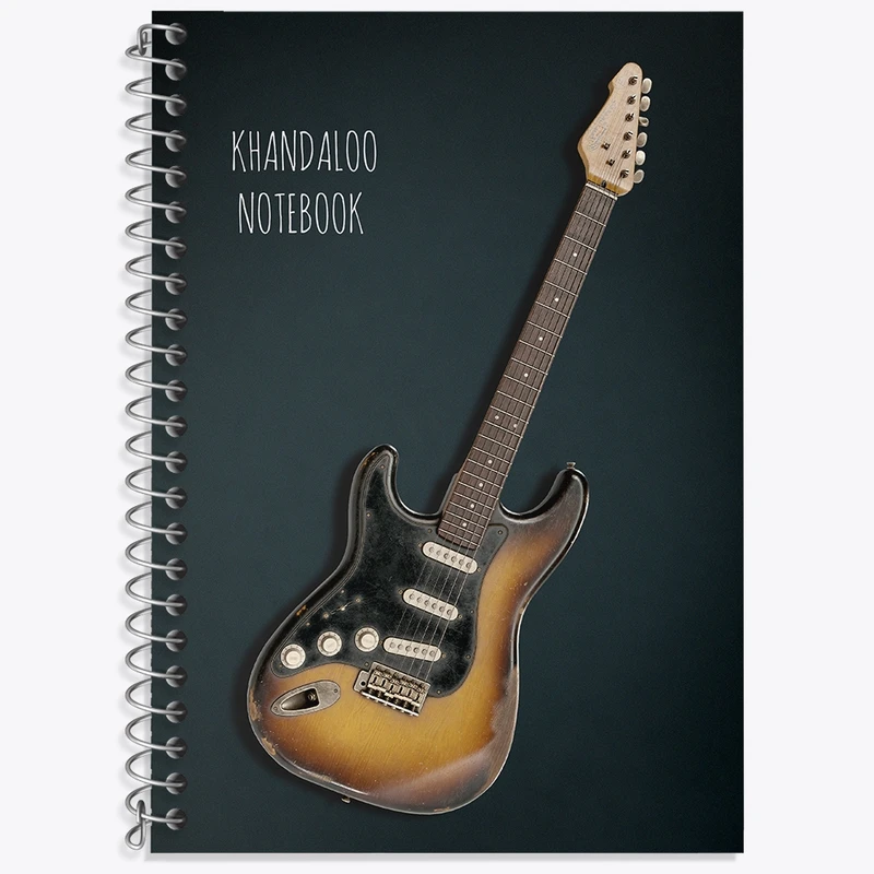 دفتر زبان 50 برگ خندالو مدل سه خط طرح گیتار الکتریک (Electric guitar) کد N8057