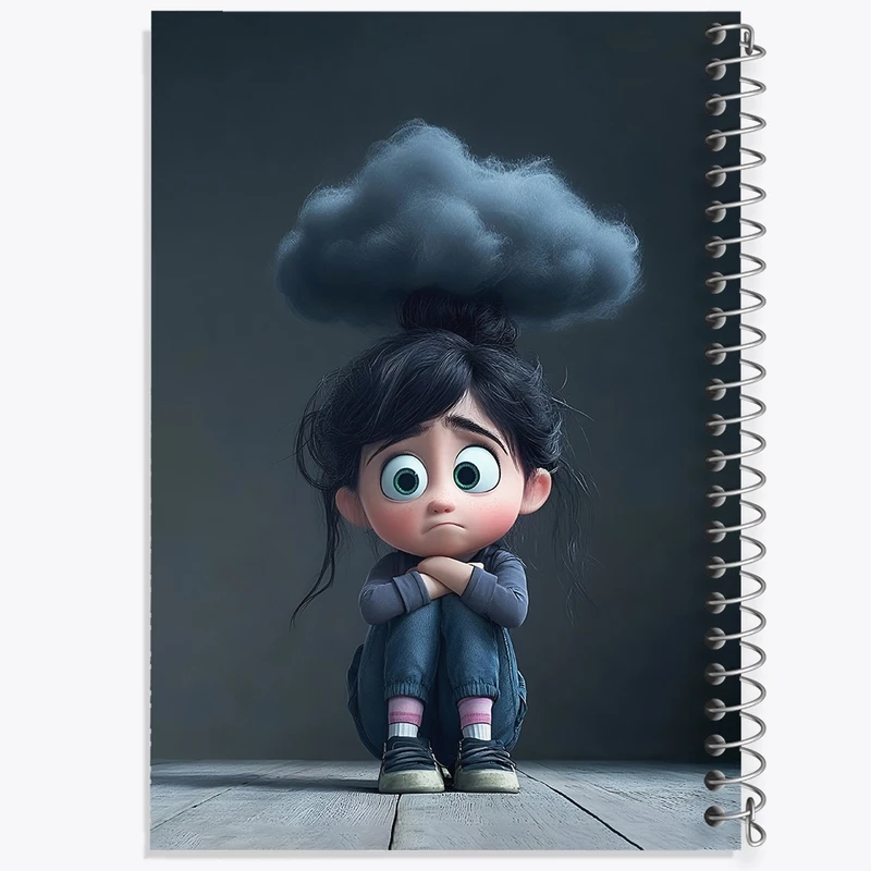 دفتر شطرنجی 50 برگ خندالو طرح دخترانه کد F8751