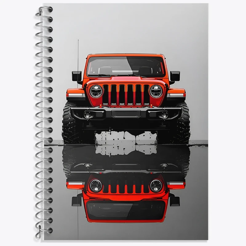 دفتر زبان 50 برگ خندالو مدل سه خط طرح ماشین آفرود کد F12021