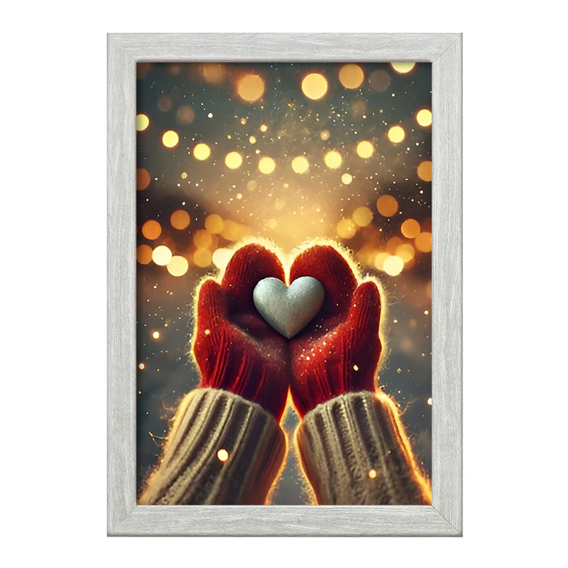 تابلو خندالو طرح برف قلبی کد F8153