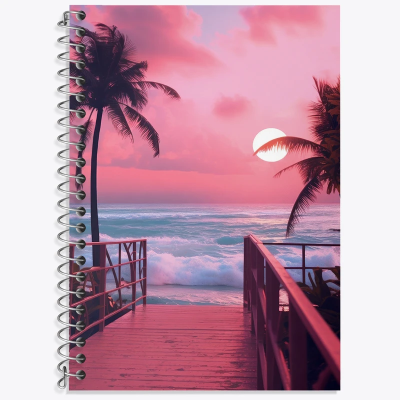 دفتر نت موسیقی 50 برگ خندالو طرح غروب دریا کد F3558