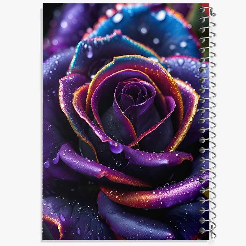 دفتر ژورنال نویسی 50 برگ خندالو مدل نقطه ای طرح گل رز کد F12720