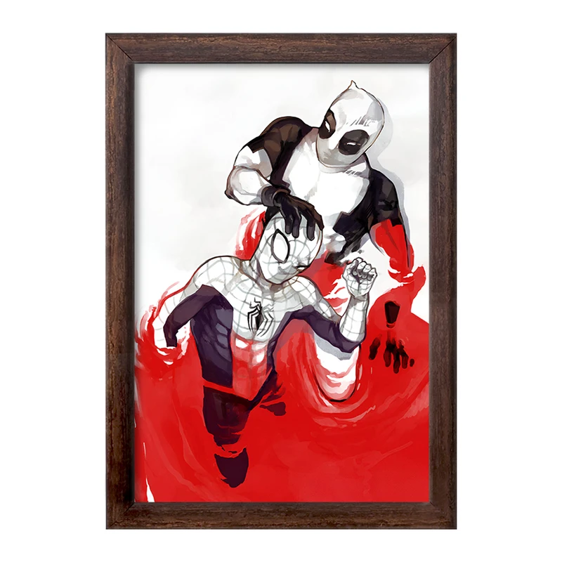 تابلو خندالو طرح ددپول و مرد عنکبوتی کد F9322