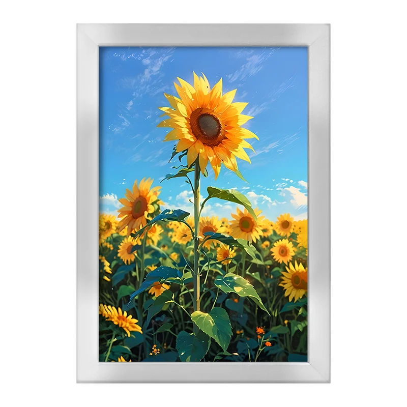 تابلو خندالو طرح مزرعه گل آفتابگردان کد F12734