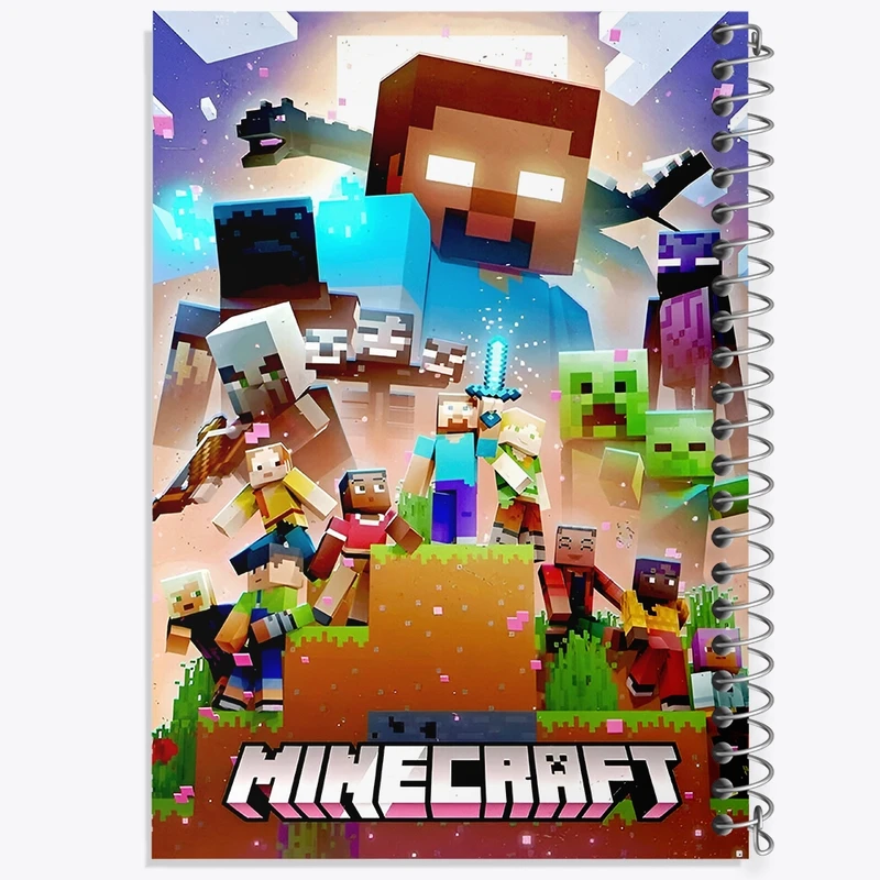دفتر ژورنال نویسی 50 برگ خندالو مدل نقطه ای طرح ماینکرافت (Minecraft) کد F14388