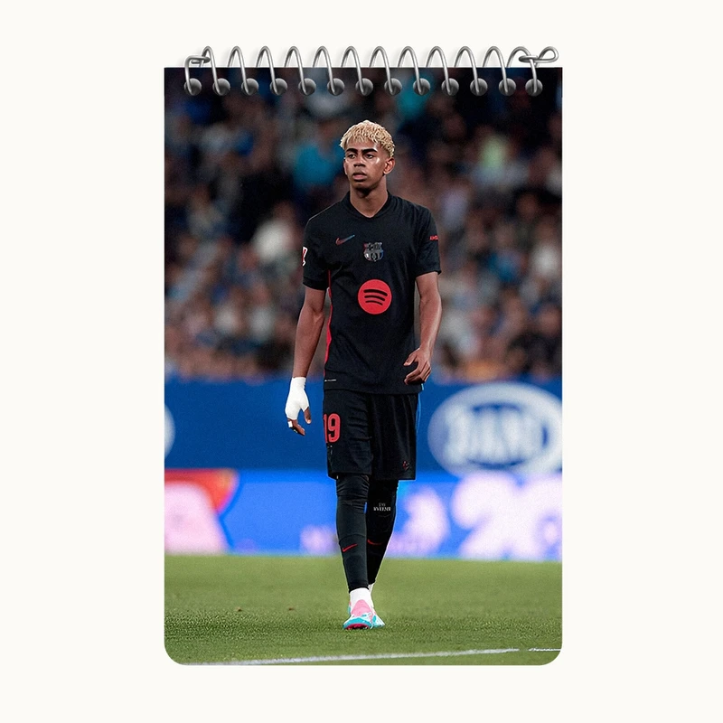 دفتر یادداشت 50 برگ خندالو طرح لامین یامال (Lamine Yamal) کد F14302