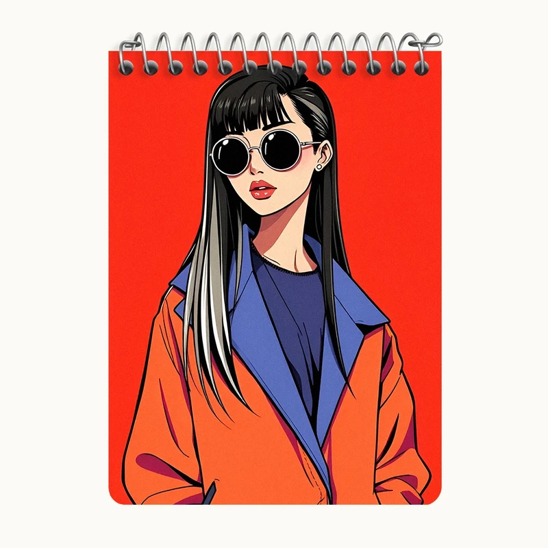 دفتر یادداشت 50 برگ خندالو طرح دخترانه فانتزی کد N7399