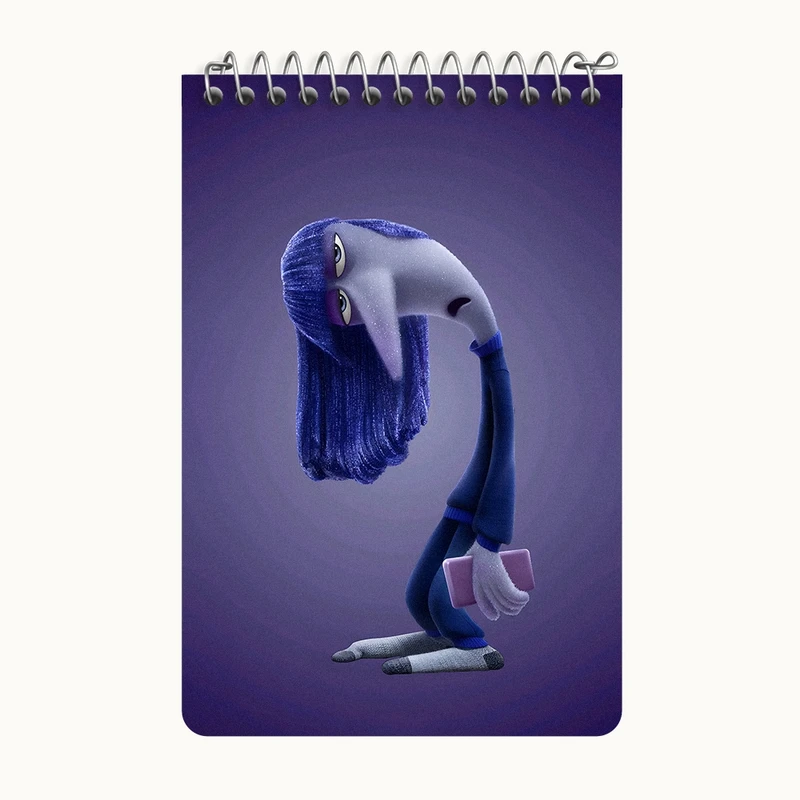 دفتر یادداشت 50 برگ خندالو طرح شخصیت بی حوصلگی اینساید اوت کد F3349