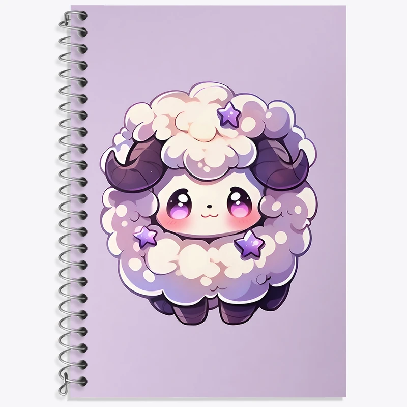 دفتر زبان 50 برگ خندالو مدل سه خط طرح قوچ بانمک کد N6721