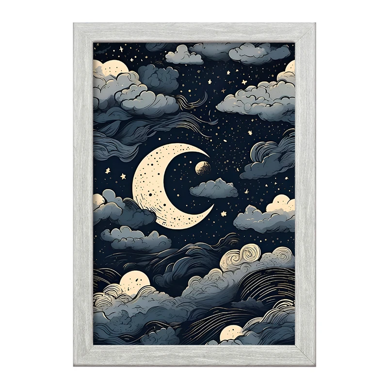 تابلو خندالو طرح ماه (Moon) کد F4973