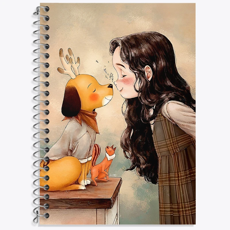 دفتر نت موسیقی 50 برگ خندالو طرح دخترانه فانتزی کد N9378