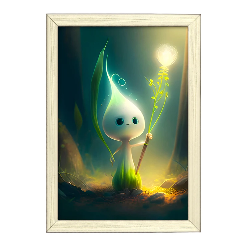 تابلو خندالو طرح گیاه کیوت کد F5783