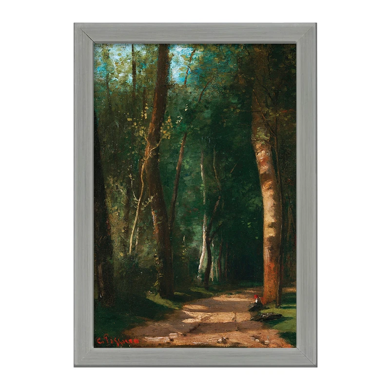 تابلو خندالو طرح نقاشی کوچه در یک جنگل اثر کامیل پیسارو کد F12340