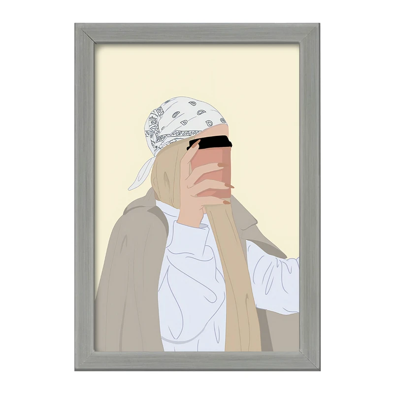 تابلو خندالو طرح دخترانه مینیمال کد F3257