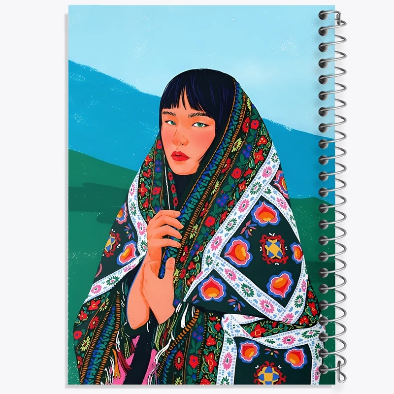 دفتر لیست خرید 50 برگ خندالو طرح دختر تاجیک کد F10456